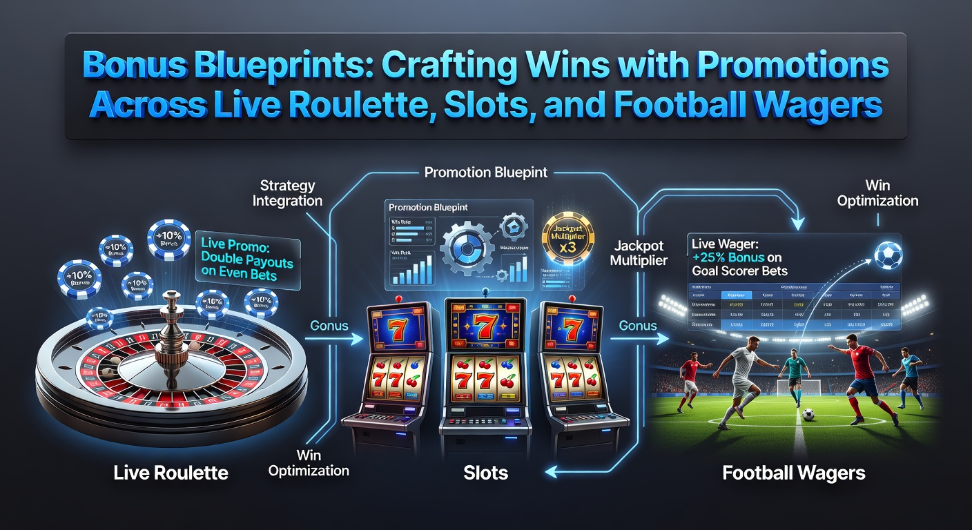 Vibrant casino floor with roulette wheel, slot machines glowing, and soccer match highlights on screens, illustrating bonus promotions in action