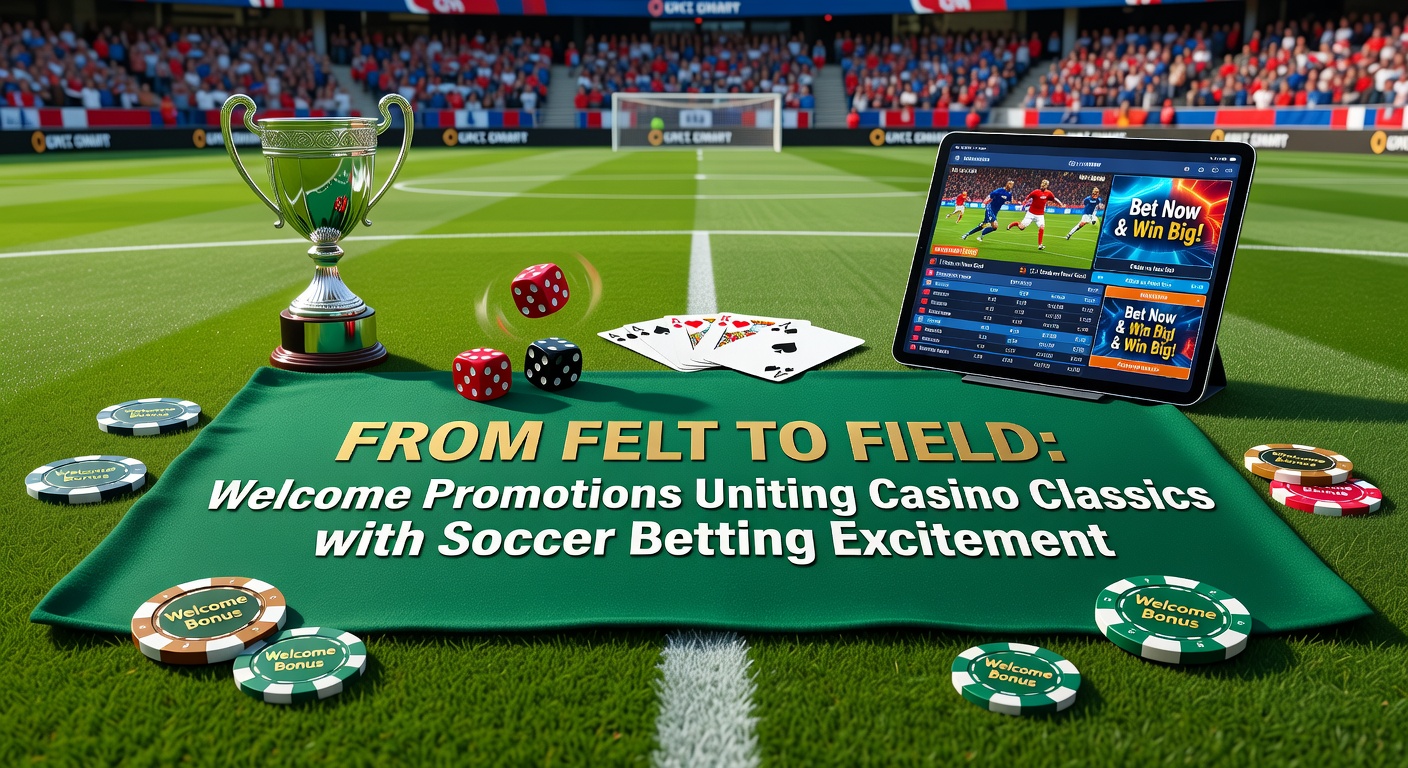 Vibrant online platform displaying blackjack tables alongside live soccer odds and welcome bonus offers