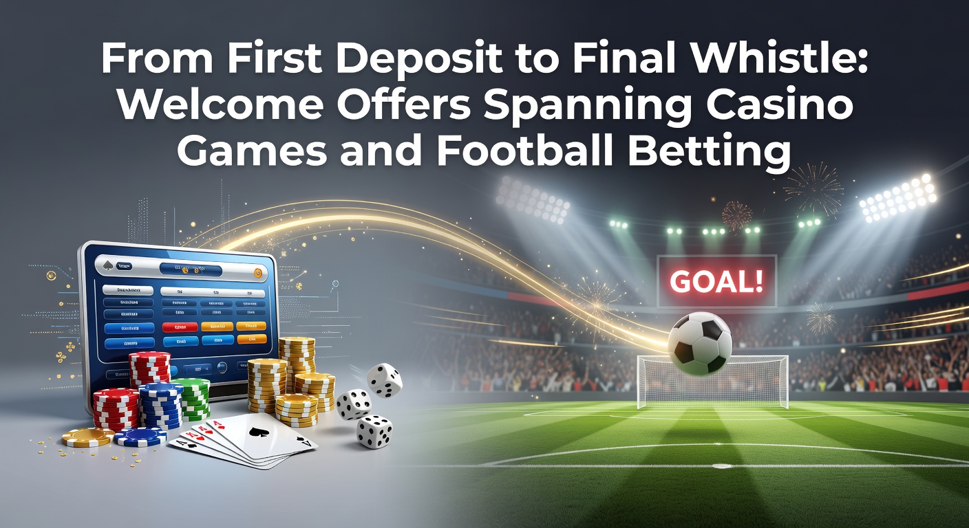 Vibrant digital collage showing casino slot reels morphing into a soccer stadium filled with cheering fans under stadium lights, symbolizing the blend of gaming and sports betting promotions