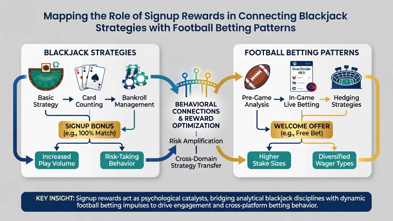 Data visualization of player transition rates between blackjack tables and football betting sections after claiming signup rewards