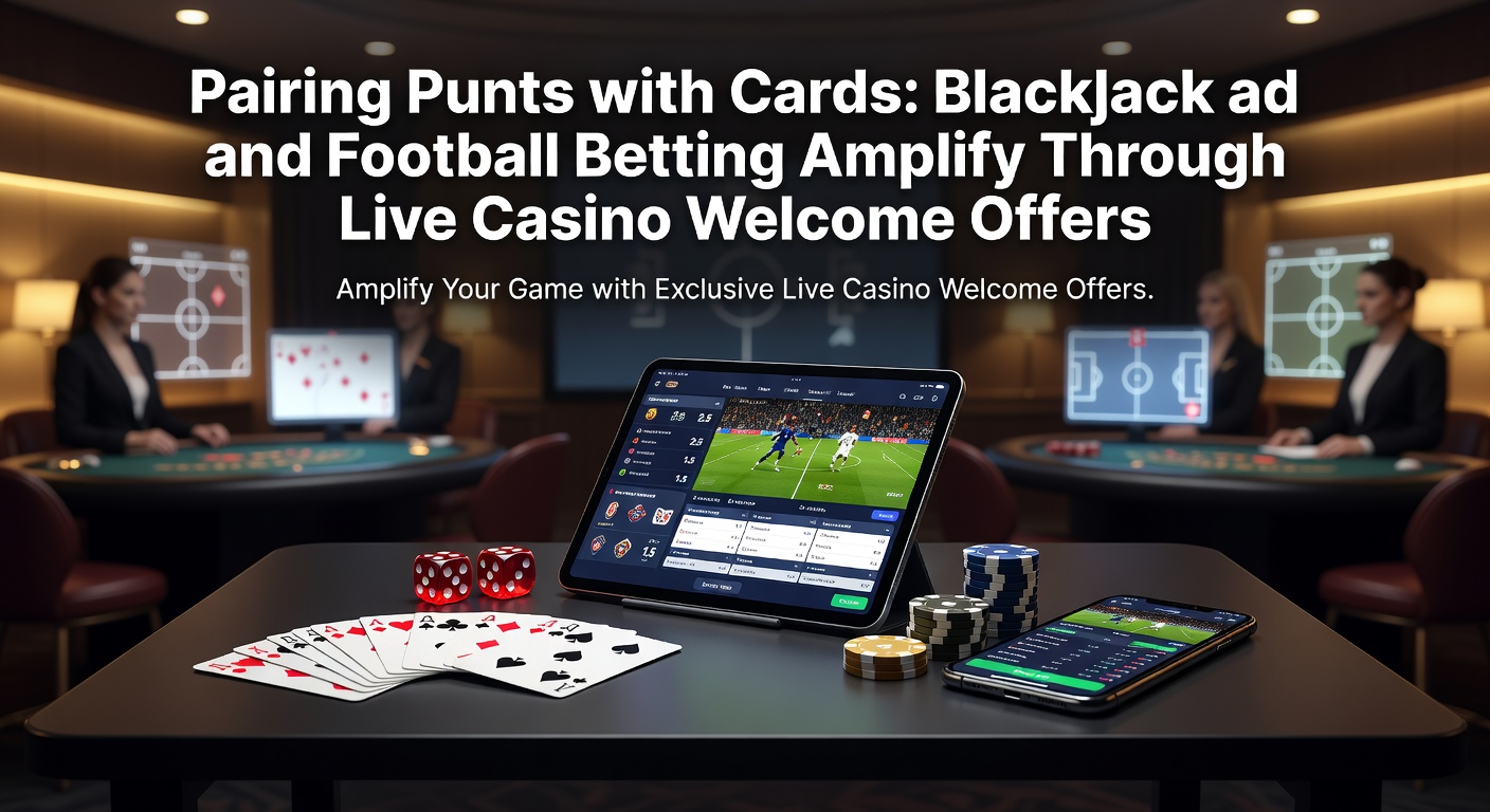 Live casino blackjack interface integrated with soccer betting odds sidebar, highlighting bonus-enhanced hybrid play
