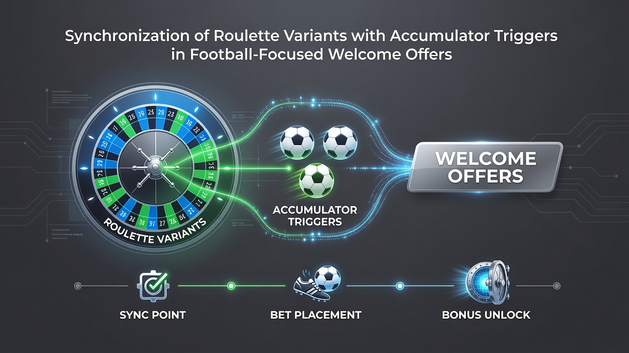 Digital interface showing synchronized roulette spins and live football accumulator tracking