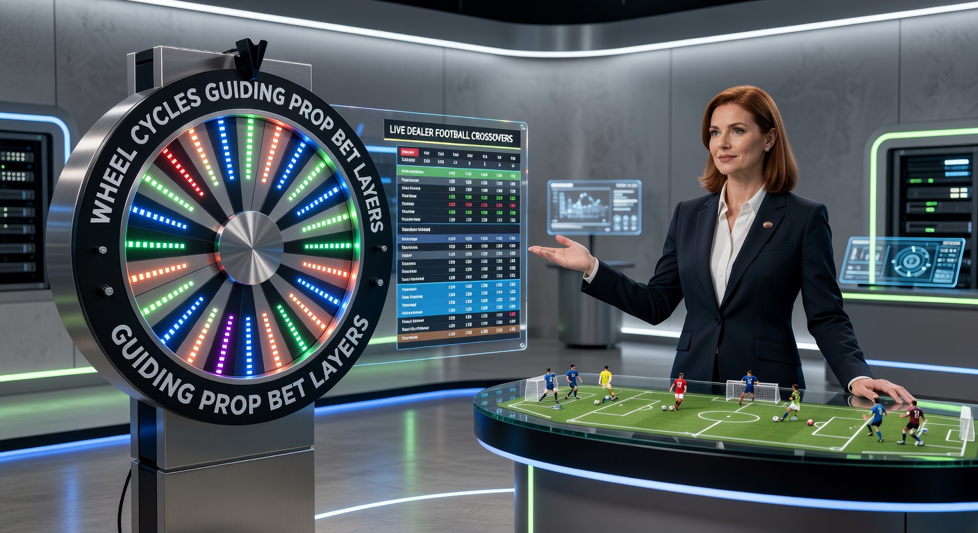 Live dealer roulette wheel integrated with football prop bet overlays on a hybrid gaming platform